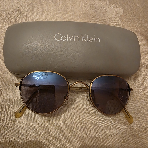 Calvin Klein Gold Sunglasses with Case main image 14